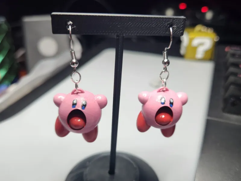 Boucles d'oreilles Kirby en résine