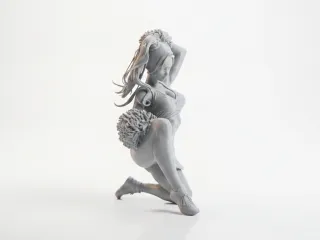 Athletic Cheerleader Figurine Female Figure 3D Printable