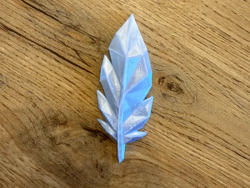 Low poly Feather badge / keychain