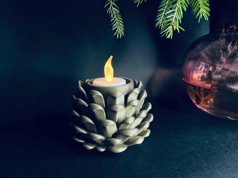 Soporte de velas con forma de piña