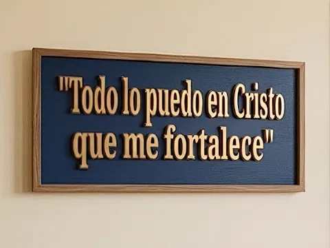 Cuadro Cristiano "Todo lo puedo en Cristo que me fortalece"