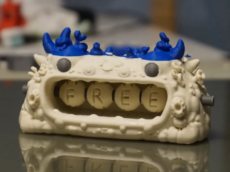 Rotating Mood Monster Desk Sign - 4-State Status Tracker