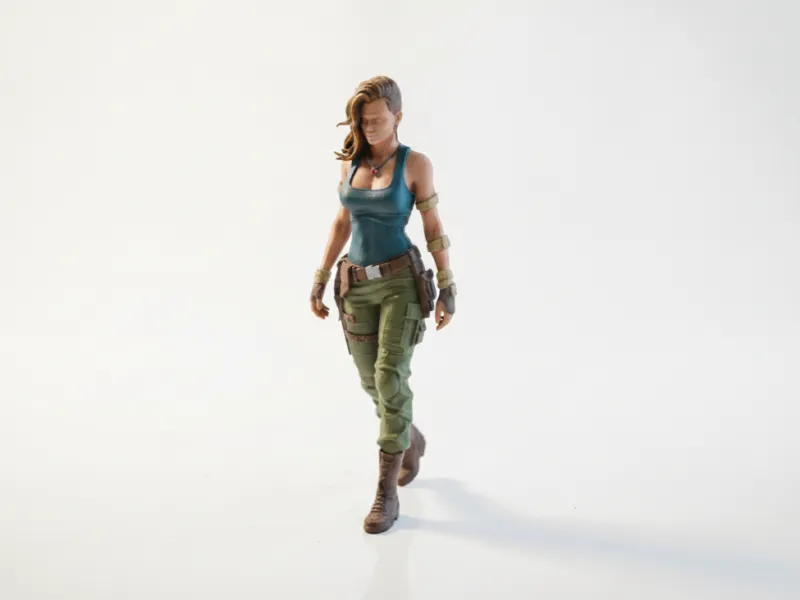 Female Figure Walking Statue 3D Printable