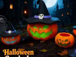 Halloween Pumpkin Candy & Snack Jar 南瓜糖果罐子-零食罐子/干果罐子