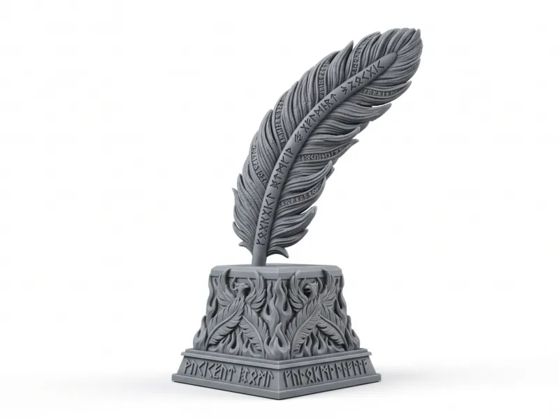 Ancient feather statue