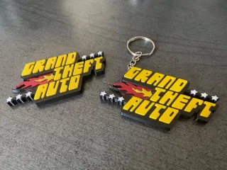 Grand Theft Auto 1 Keychain & Fridge Magnet