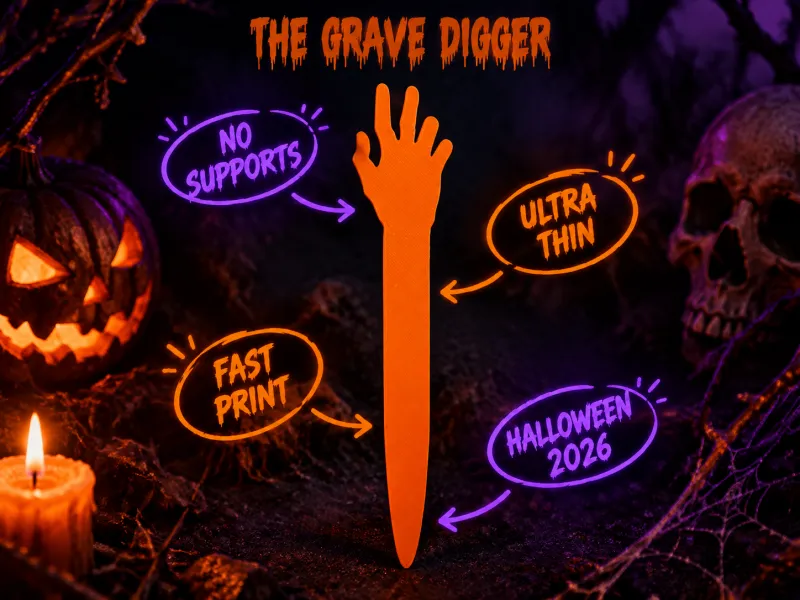 Marcador de Página Mão de Zumbi Coveiro - Edição de Halloween