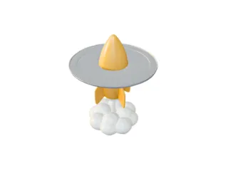 Blast-Off Rocket Side Table