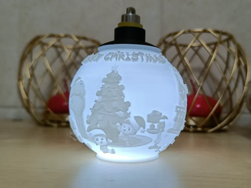 Pocoyo Bola de Natal em Litofania