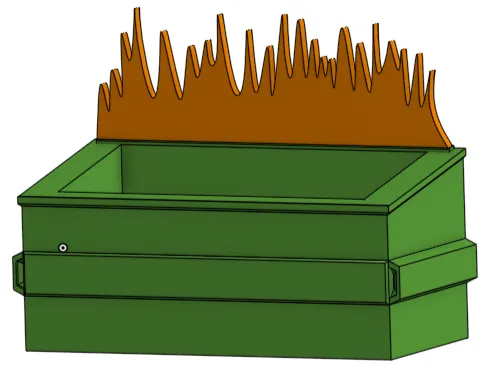 Dumpster Fire Business Card Holder