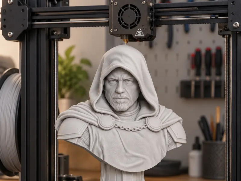 毁灭博士半身像 STL 漫威雕塑 3D打印模型
