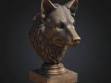 Bronze wolf statue-0