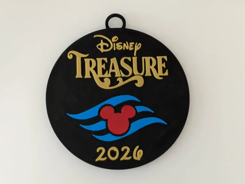 DCL-Schatz-inspiriertes Kreuzfahrt-Ornament 2026 | Schwarz & Gold