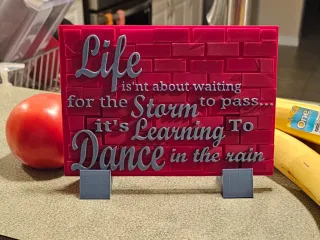 Inspirational Brick Wall Sign