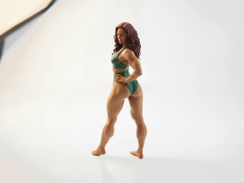 Fit Lady Pose Athletic Female Figurine 3D Printable