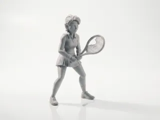 Female Tennis Player Figurine Sports 3D Printable