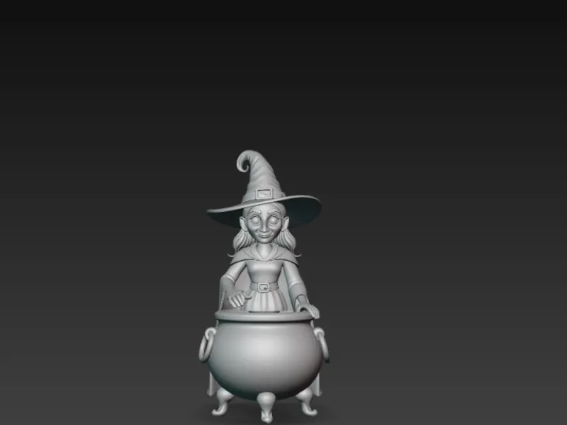 THE WITCH WITH THE CAULDRON
