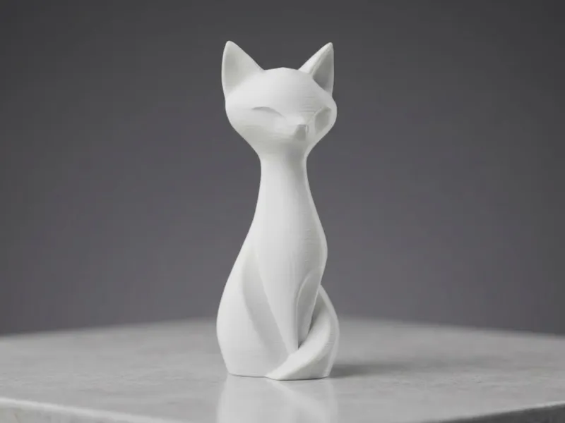 Zarif Kedi - Minimalist Heykel