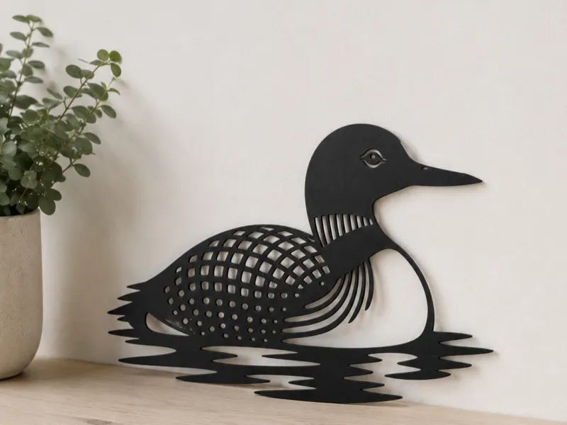 Art mural silhouette d'oiseau du lac Salon, décoration d'intérieur