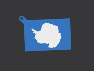 AQ - Antarctica Flag keychain