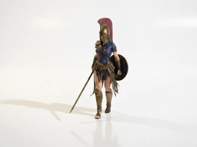 Figurine de Guerrière Spartiate Imprimable en 3D