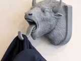 Bison Head Wall Hanger Coat and Key Holder Hook-0