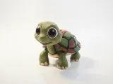 Chibi Tortoise Figurine Cute Animal 3D Printable-0