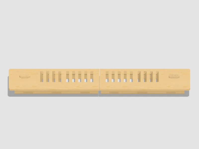 Baseboard Vent Cover That Actually Closes — 3 Sizes + .STEP
