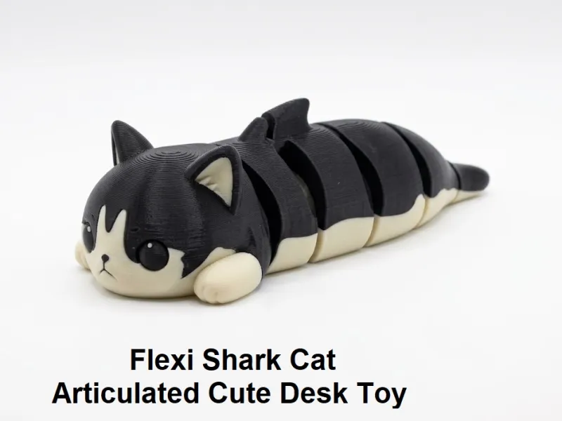 Flexi Shark Cat / Articulated Cute Desk Toy