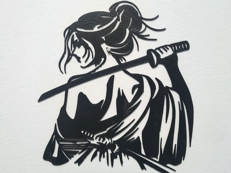Art mural fille samouraï