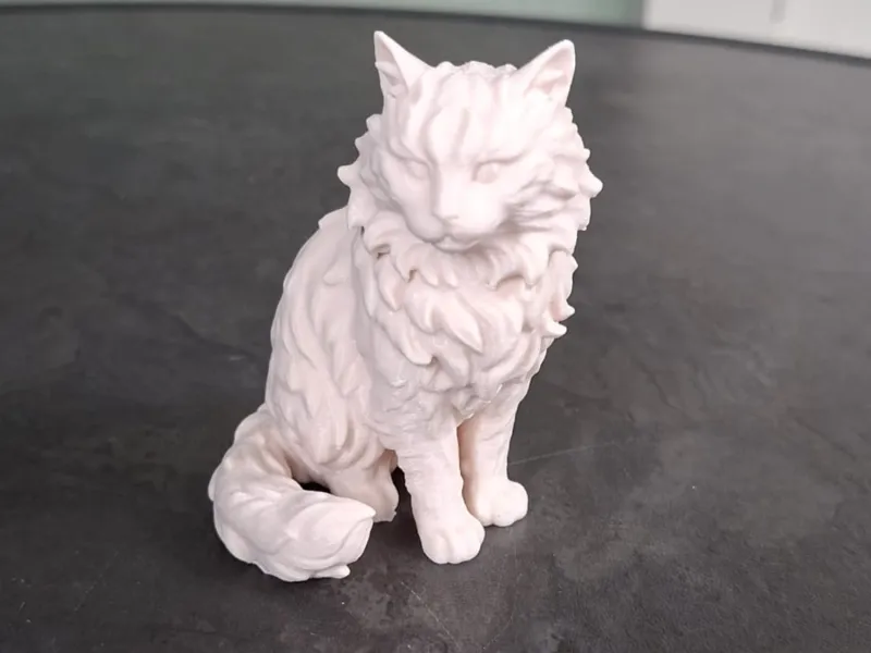Long-Haired Cat Figurine