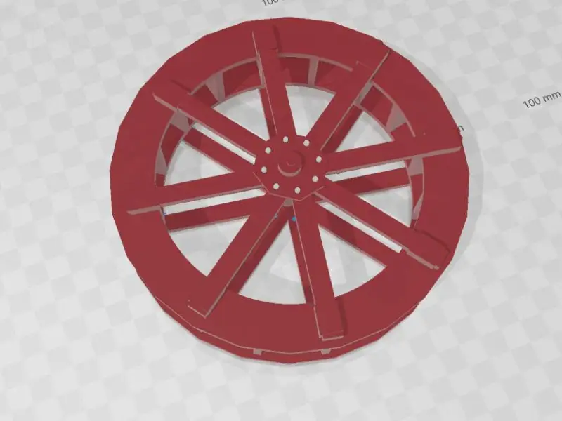Water wheel with support