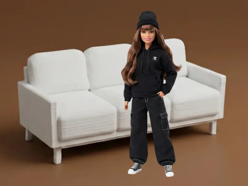 Modern Sofa for Dollhouse – Miniature Furniture