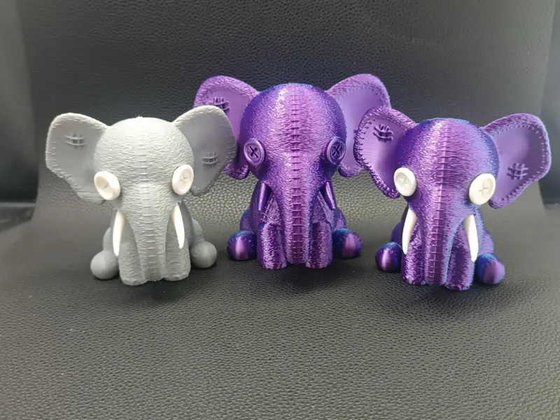 Juguete de Elefante de Peluche Chibi - Multicolor Multipiezas