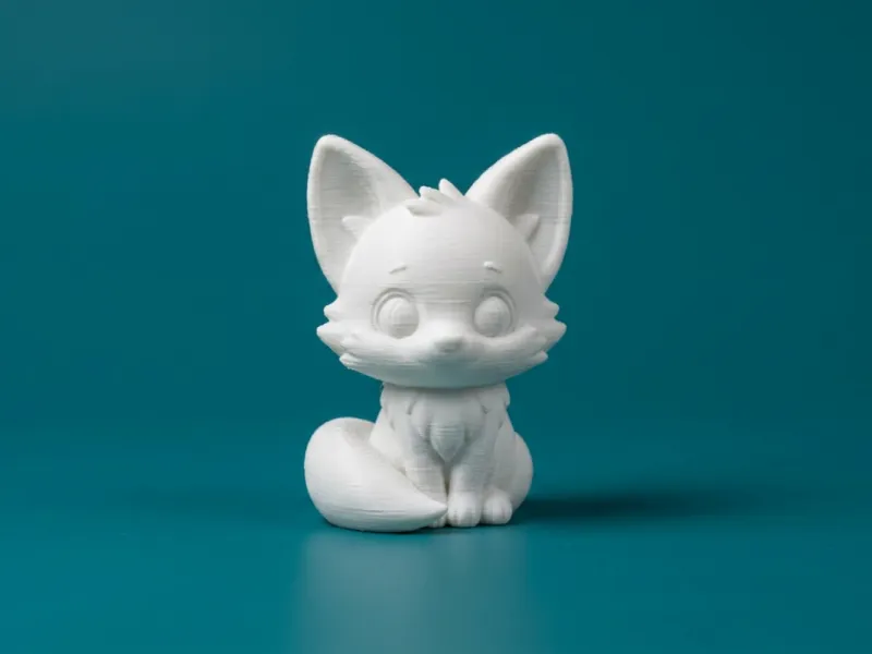 Cute Sitting Fox – Chibi Woodland Figurine