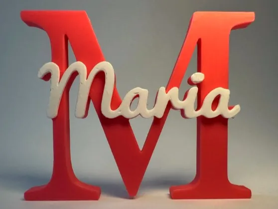 Placa de Nome 3D - Maria