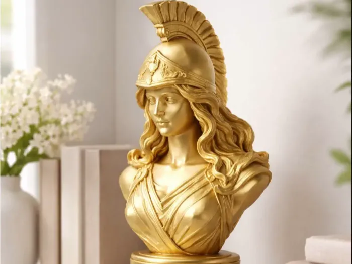 Archivo STL del Busto de Atenea | Modelo 3D de Estatua Griega | Clásico