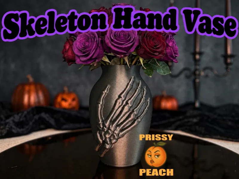 Skeleton Hand Halloween Vase