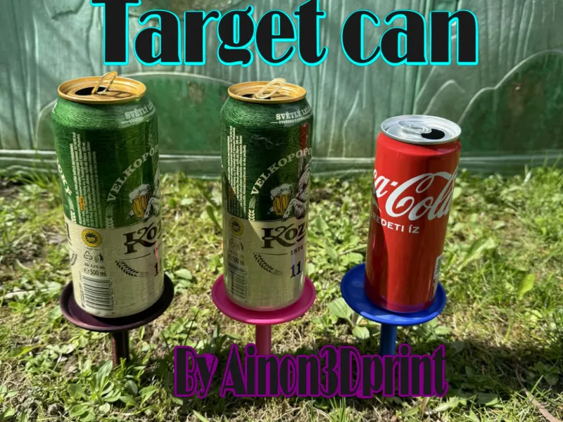 Target as a stand for a can