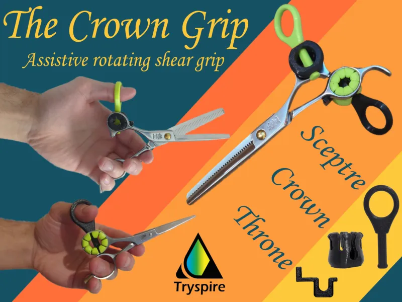 De Crown Grip - Ondersteunende roterende schaargreep