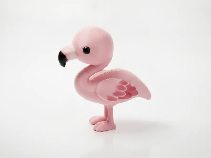 3Dプリント対応フラミンゴの鳥フィギュリン 動物
