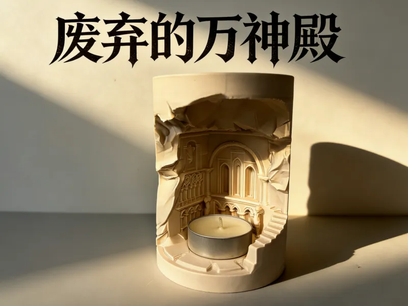 Base per candele per aromaterapia del Pantheon abbandonato