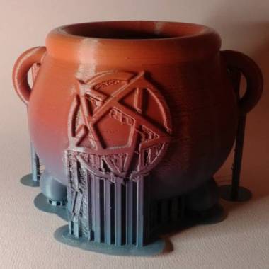 Halloween Print & Paint - Cauldron Flower Pot-0