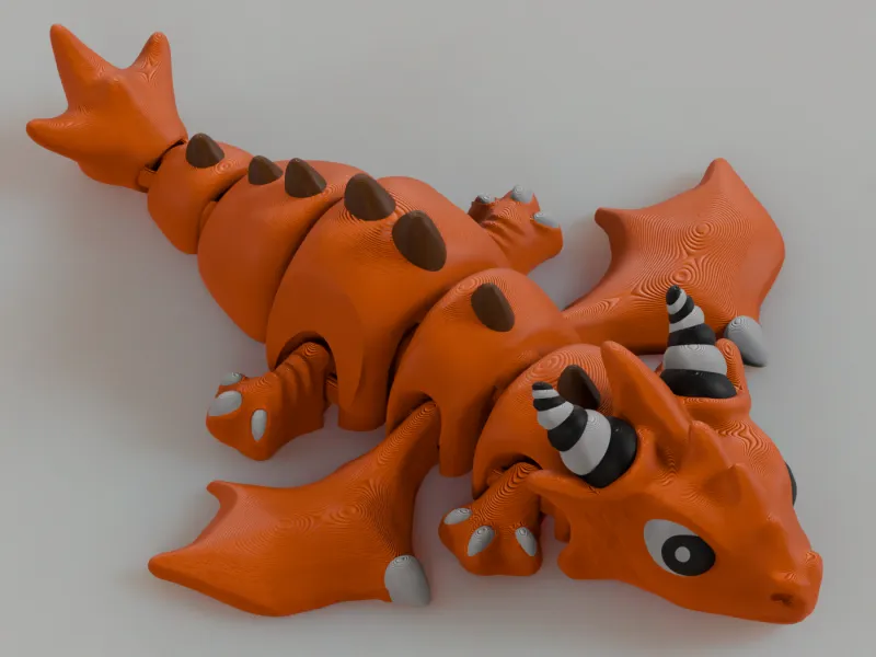 Dragón Flexi Adorable – Juguete para Imprimir en el Lugar
