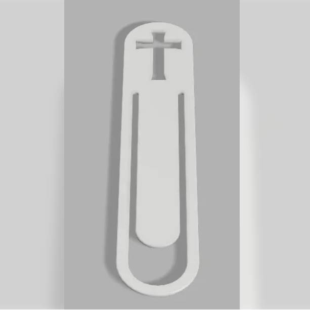 3D Printer Files | 3MF File | cross bookmark