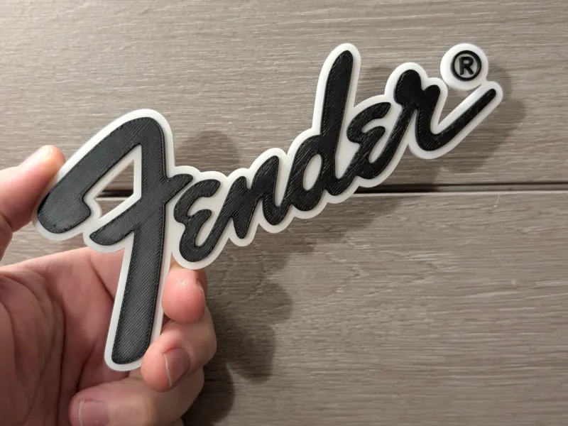 Placă cu sigla Fender, 2 dimensiuni