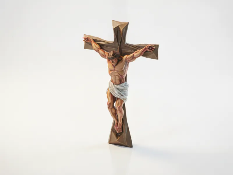 Christ Crucifix Religious Statue 3D Printable