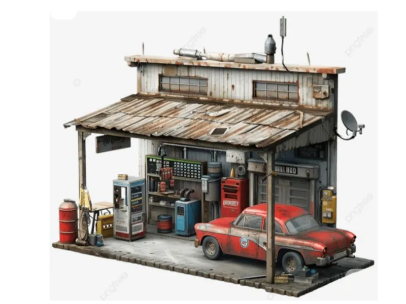 Rusty Auto Repair Garage