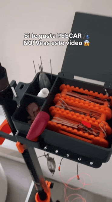 Bandeja Organizadora para Pesca con Tapa y Soporte de Abraza