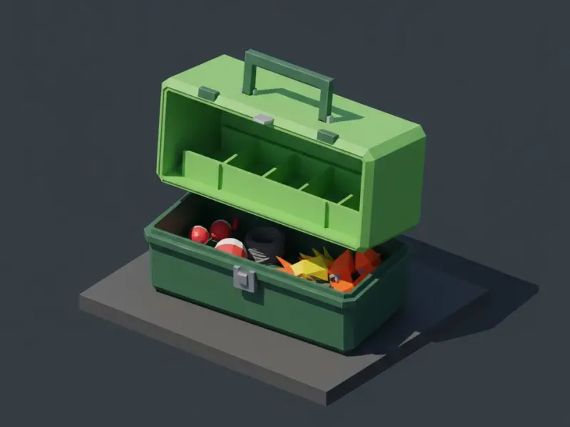 Caixa de Pesca Low Poly